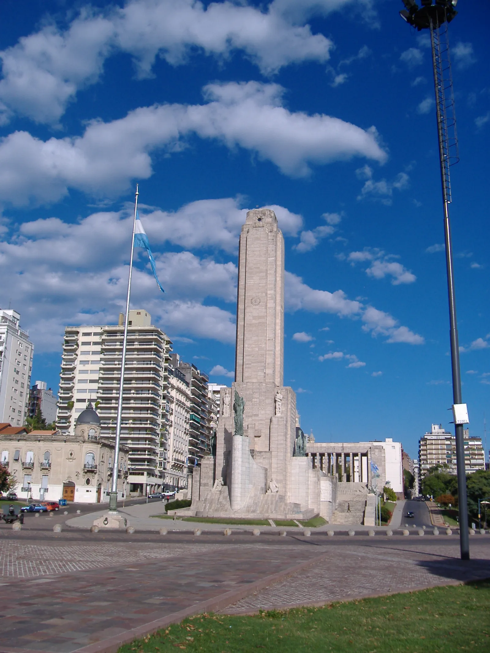 Vista del Monumento Nacional a la Bandera en la ciudad de Rosario, Santa Fe